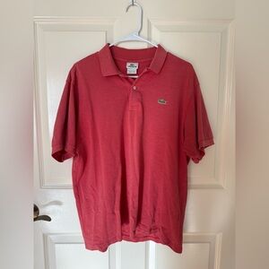 Lacoste Men's Classic Polo in Faded Red, Size 6 XL